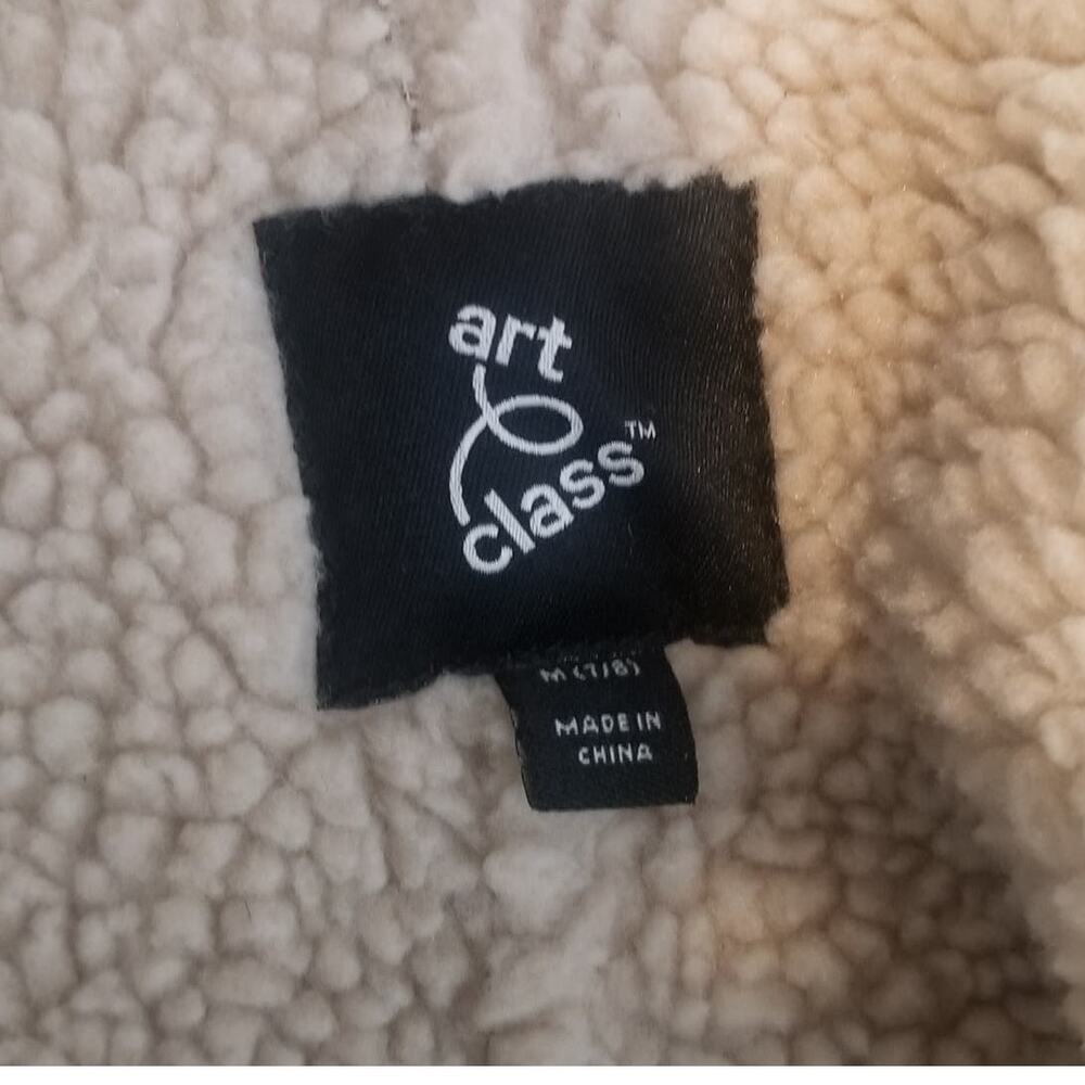 Art Class Girls Faux Suede Sherpa Moto Jacket - Picture 4 of 9